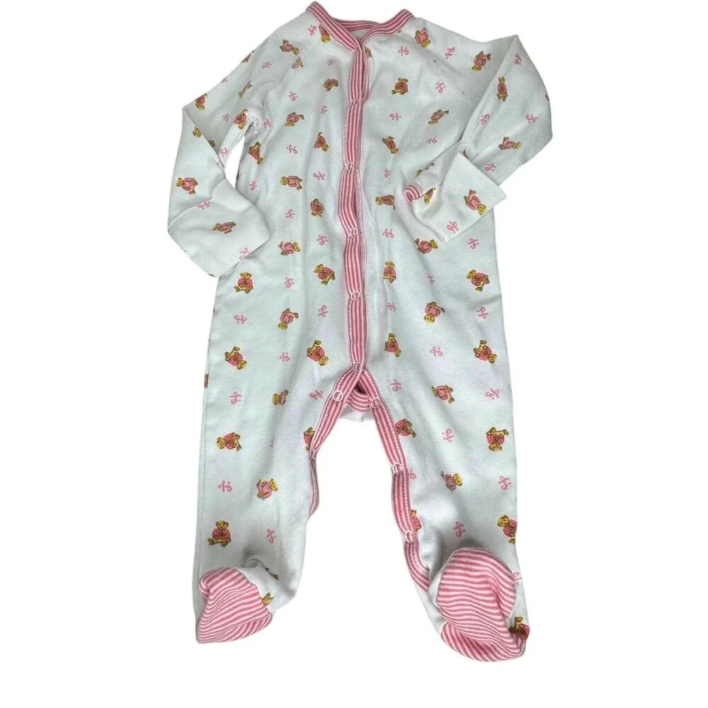 Ralph Lauren‎ one piece baby outfit Pink Bears Size 6 months